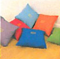 Coloured cushions Coloured cushions