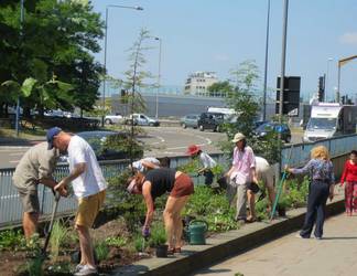 Holland Park roundabout street planters Holland Park roundabout street planters