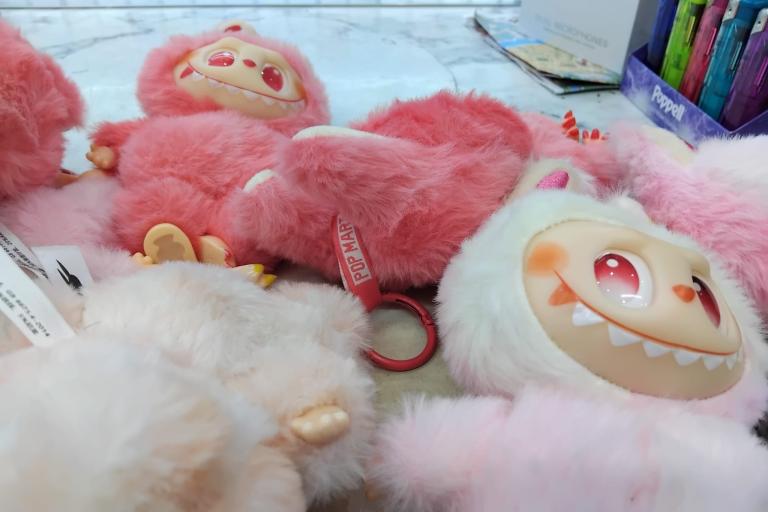 Photo showing seizure of fake Labubu dolls