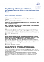 RBKC Submitted Response to the Planning White Paper