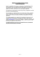 Guidance note for applicant (Transfer and Reinstatement)