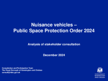 Nuisance vehicles: Public Space Protection Order 2024 Analysis of stakeholder consultation December 2024 
