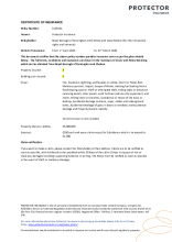 Leaseholder Certificate of Insurance Template 2025 to 2026