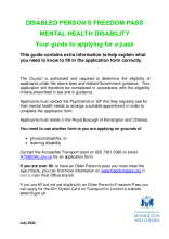 Disabled Person’s Freedom Pass - Mental Health Disability