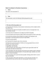 Residents' Association Model Constitution