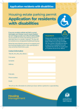 Disability parking application form