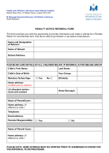 Penalty Notice Referral Form September 2025