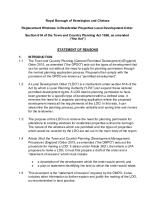 Statement of reasons: LDO replacement windows in residential properties 