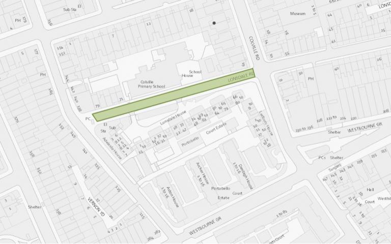Colville School Street map