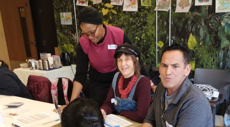 Residents taking part in a Money Wise workshop